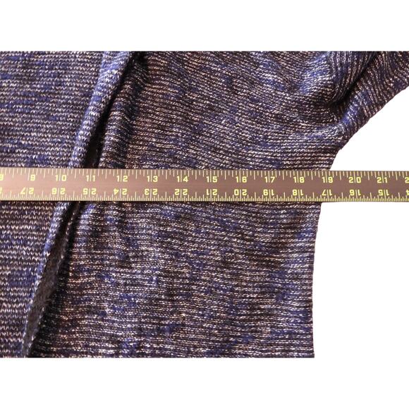 Eileen Fisher Long sleeve Cardigan Navy/White Linen blend Small Asymmetrical - Picture 7 of 7